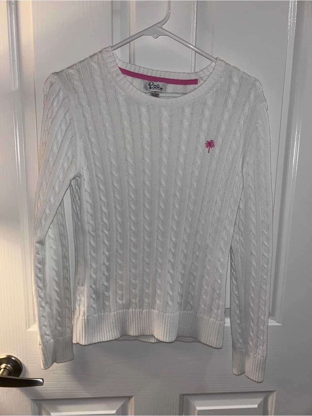 Lilly Pulitzer Vintage White Label Cable Knit Sweater - Medium